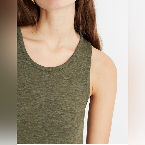 Madewell Highpoint Tank Dress Color Heather Woodland Size Large Swing Dress - Picture 4 of 10